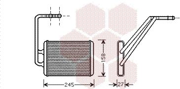 Van Wezel 82006121 - Scambiatore calore, Riscaldamento abitacolo autozon.pro