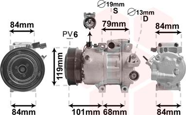 Van Wezel 8200K422 - Compressore, Climatizzatore autozon.pro