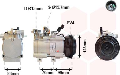 Van Wezel 8200K197 - Compressore, Climatizzatore autozon.pro