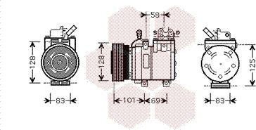 Van Wezel 8200K166 - Compressore, Climatizzatore autozon.pro