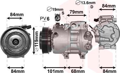 Van Wezel 8200K374 - Compressore, Climatizzatore autozon.pro