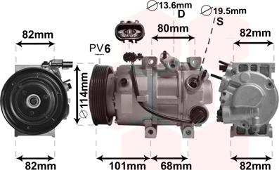 Van Wezel 8200K377 - Compressore, Climatizzatore autozon.pro