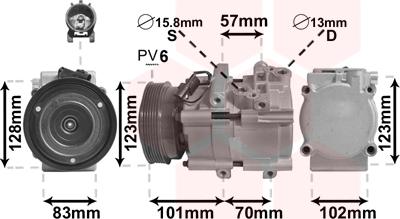 Van Wezel 8200K209 - Compressore, Climatizzatore autozon.pro