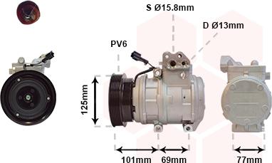 Van Wezel 8200K208 - Compressore, Climatizzatore autozon.pro