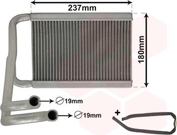 Van Wezel 82016700 - Scambiatore calore, Riscaldamento abitacolo autozon.pro