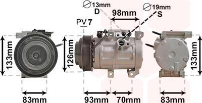 Van Wezel 8201K709 - Compressore, Climatizzatore autozon.pro