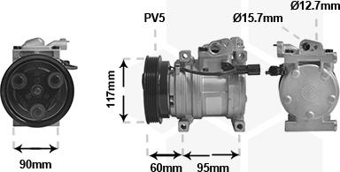 Van Wezel 8201K701 - Compressore, Climatizzatore autozon.pro