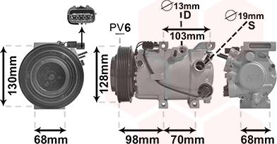 Van Wezel 8201K707 - Compressore, Climatizzatore autozon.pro