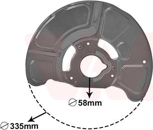 Van Wezel 3044372 - Lamiera paraspruzzi, Disco freno autozon.pro