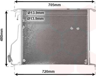 Van Wezel 30005280 - Condensatore, Climatizzatore autozon.pro