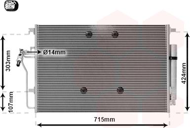 Van Wezel 30005724 - Condensatore, Climatizzatore autozon.pro