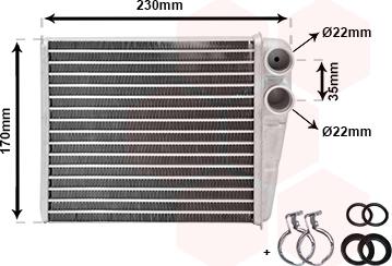 Van Wezel 30006465 - Scambiatore calore, Riscaldamento abitacolo autozon.pro