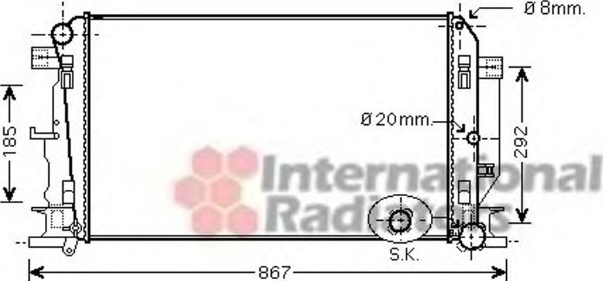 Van Wezel 30002402 - Radiatore, Raffreddamento motore autozon.pro