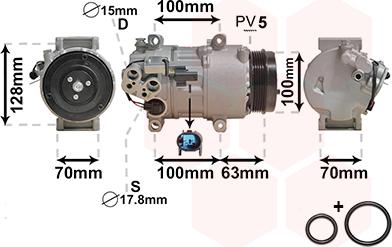 Van Wezel 3000K404 - Compressore, Climatizzatore autozon.pro