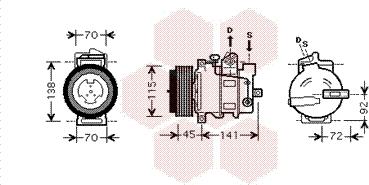 Van Wezel 3000K439 - Compressore, Climatizzatore autozon.pro