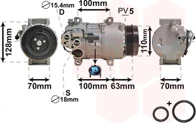 Van Wezel 3000K434 - Compressore, Climatizzatore autozon.pro