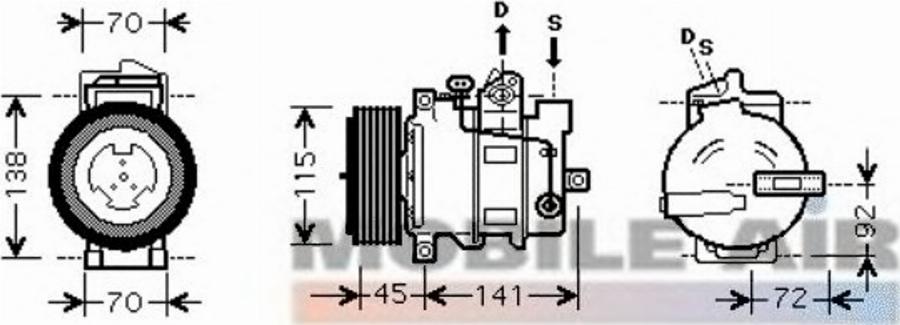 Van Wezel 30 00 K433 - Innesto elettromagnetico, Compressore clima autozon.pro