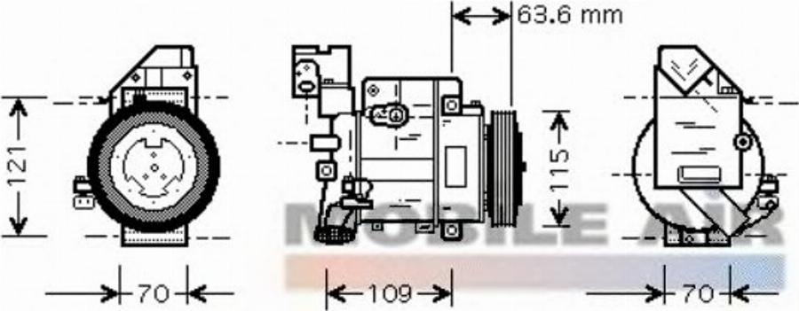 Van Wezel 3000K425 - Compressore, Climatizzatore autozon.pro