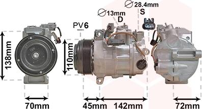 Van Wezel 3000K697 - Compressore, Climatizzatore autozon.pro