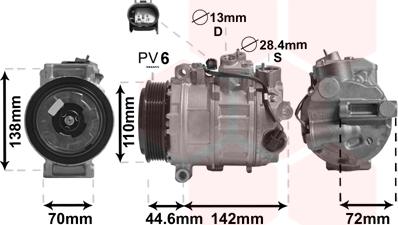 Van Wezel 3000K611 - Compressore, Climatizzatore autozon.pro