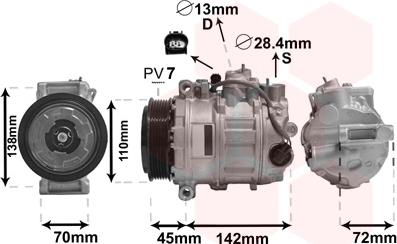 Van Wezel 3000K636 - Compressore, Climatizzatore autozon.pro