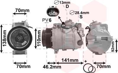 Van Wezel 3000K091 - Compressore, Climatizzatore autozon.pro