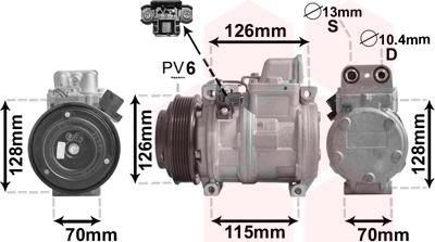 Van Wezel 3000K087 - Compressore, Climatizzatore autozon.pro