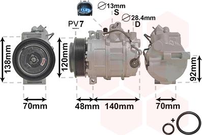 Van Wezel 3000K393 - Compressore, Climatizzatore autozon.pro