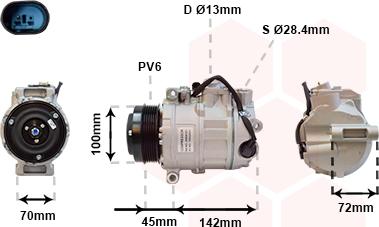 Van Wezel 3000K351 - Compressore, Climatizzatore autozon.pro