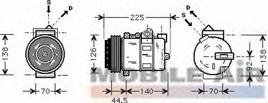 Van Wezel 3000K369 - Compressore, Climatizzatore autozon.pro