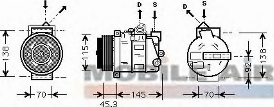 Van Wezel 3000K389 - Compressore, Climatizzatore autozon.pro