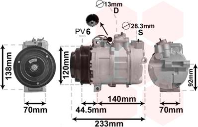 Van Wezel 3000K277 - Compressore, Climatizzatore autozon.pro