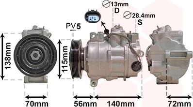 Van Wezel 3000K704 - Compressore, Climatizzatore autozon.pro