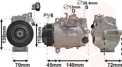 Van Wezel 3000K705 - Compressore, Climatizzatore autozon.pro