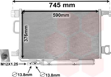 Van Wezel 30015360 - Condensatore, Climatizzatore autozon.pro