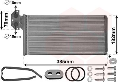 Van Wezel 30016701 - Scambiatore calore, Riscaldamento abitacolo autozon.pro