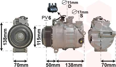 Van Wezel 3001K704 - Compressore, Climatizzatore autozon.pro