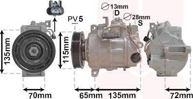 Van Wezel 3001K702 - Compressore, Climatizzatore autozon.pro