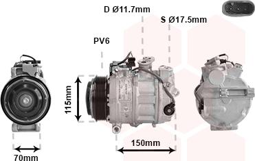 Van Wezel 3001K707 - Compressore, Climatizzatore autozon.pro