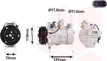 Van Wezel 3001K719 - Compressore, Climatizzatore autozon.pro