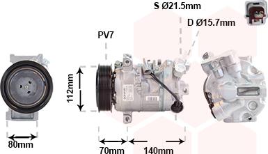 Van Wezel 3001K715 - Compressore, Climatizzatore autozon.pro