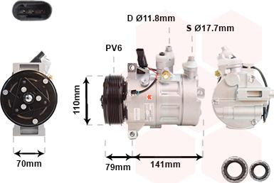 Van Wezel 3001K710 - Compressore, Climatizzatore autozon.pro