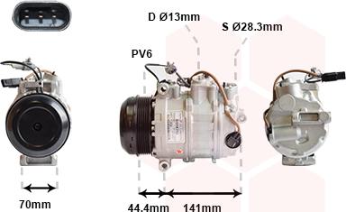 Van Wezel 3001K713 - Compressore, Climatizzatore autozon.pro