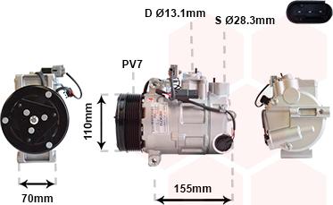 Van Wezel 3001K712 - Compressore, Climatizzatore autozon.pro