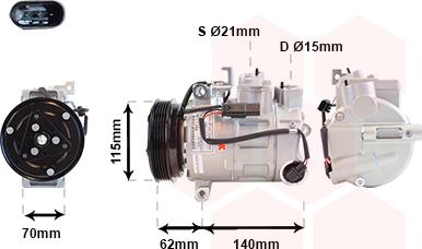 Van Wezel 3001K717 - Compressore, Climatizzatore autozon.pro