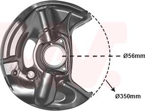 Van Wezel 3029372 - Lamiera paraspruzzi, Disco freno autozon.pro