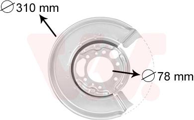 Van Wezel 3075374 - Lamiera paraspruzzi, Disco freno autozon.pro