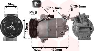 Van Wezel 3300K390 - Compressore, Climatizzatore autozon.pro