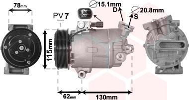 Van Wezel 3300K386 - Compressore, Climatizzatore autozon.pro