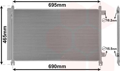 Van Wezel 33015702 - Condensatore, Climatizzatore autozon.pro